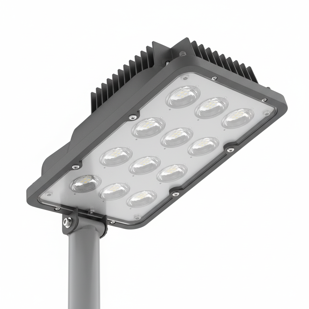 Luminária LED retangular cinza