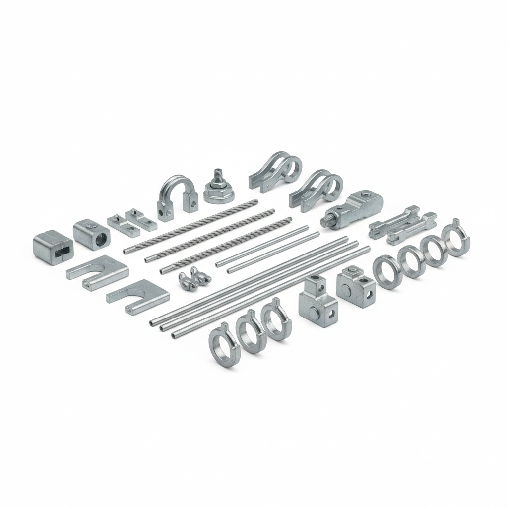 Conjunto de peças metálicas